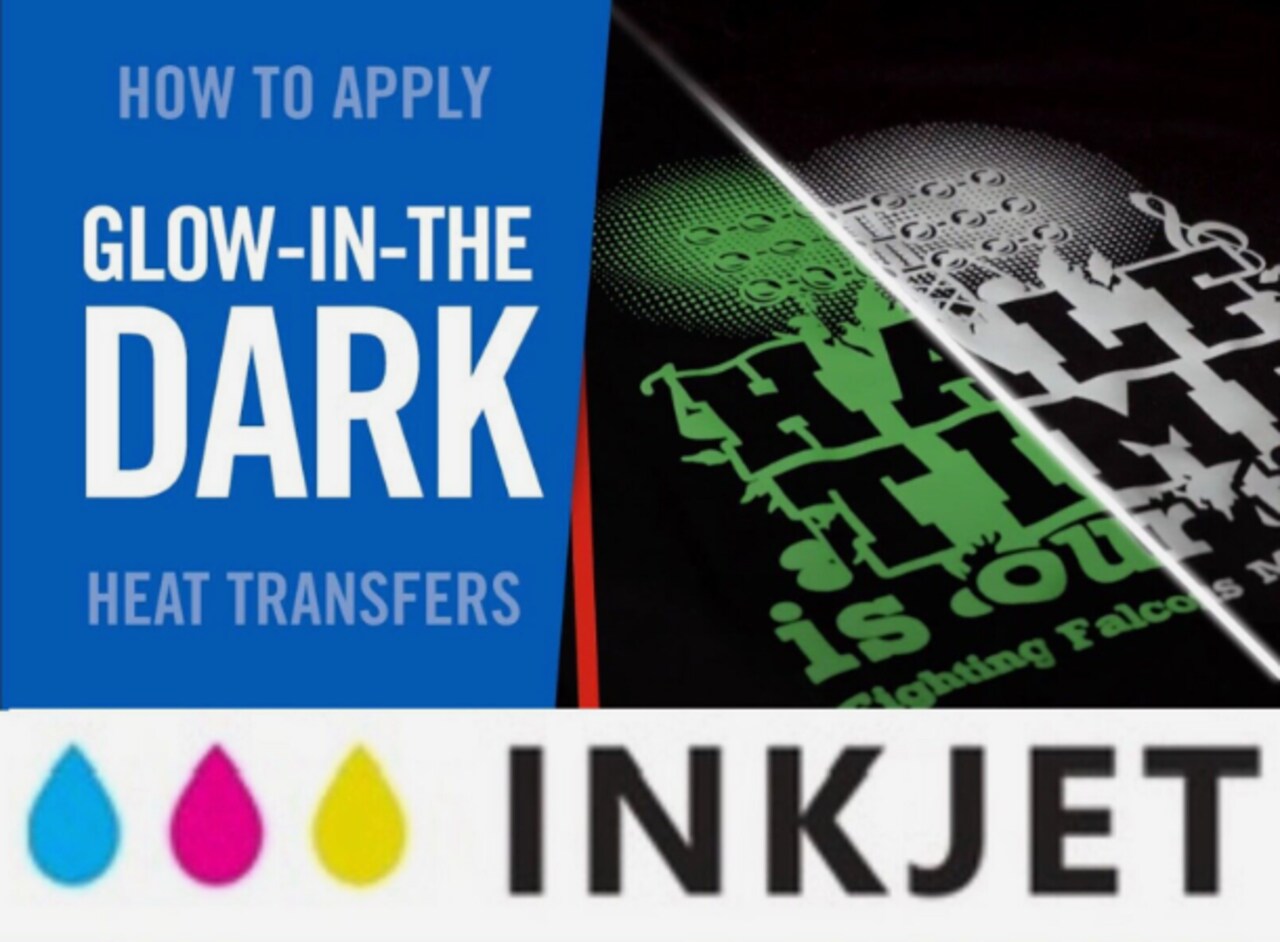 Heat Transfer Paper for Dark T Shirts (5 Sheets, 8.5x11'') GLOW IN THE DARK GREEN Iron on Transfers Paper Printable Heat Transfer Vinyl for Inkjet Printer